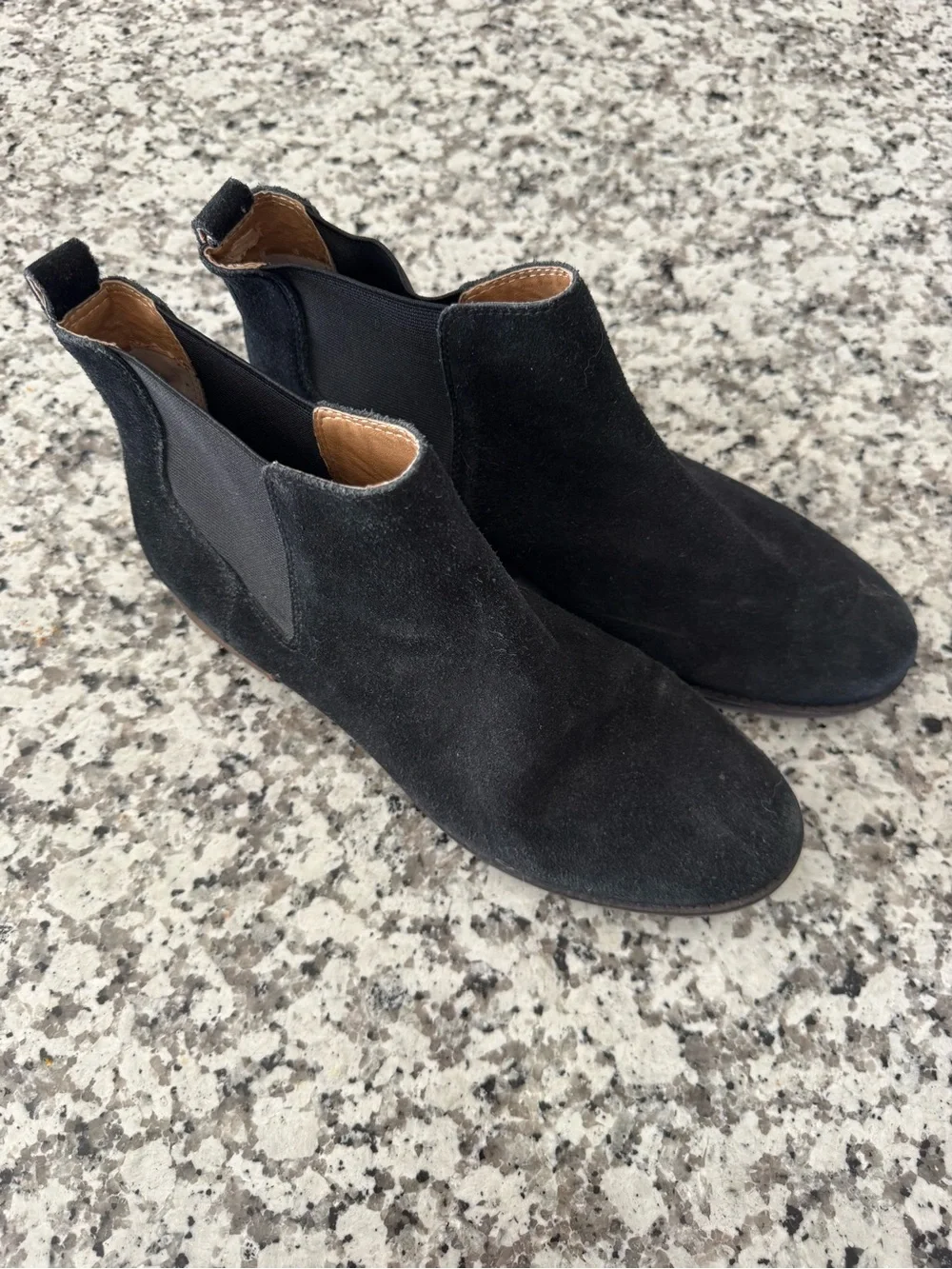 Lucky Brand Noahh Black Suede Chelsea Boots Size 10M